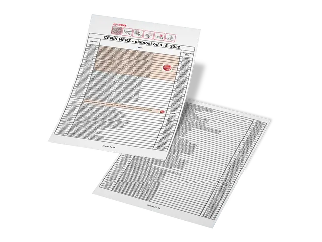 Ceníky společnosti HERZ, s.r.o.