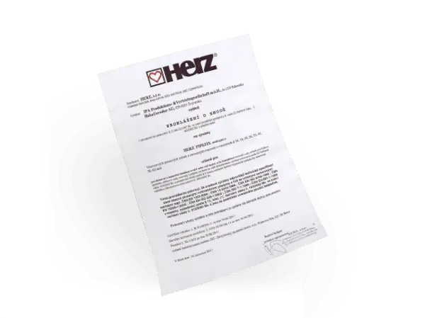 HERZ prohlášení o shodě Pipefix