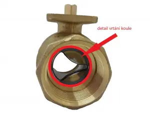 Dvoucestný regulační kulový kohout HERZ s rukojetí