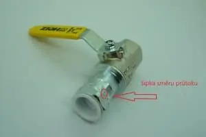 KK plyn, tep.pojistkapřipojení F/Fovládání páka