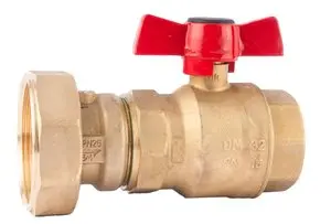 Kulový kohout HERZ DN 25 pro čerpadlase zpětnou klapkou ovládání motýl Silumin