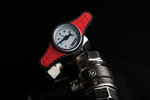 Kulový kohout HERZCULES připojení F/F  ovládání motýl teploměr