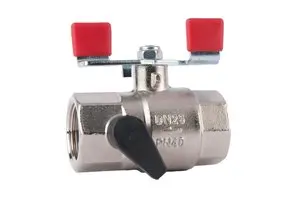 Kulový kohout HERZ EXPERT vypouštění, F/F  ovládání motýl ocel
