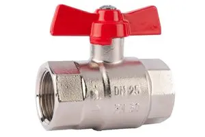 Kulový kohout HERZ EXPERT připojení F/F ovládání motýl Silumin