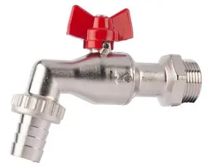 Kulový kohout HERZ vypouštěcí 'zahradní' ovládání motýl Silumin