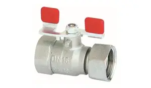 Kulový kohout HERZ převl.matice/F ovládání motýl ocel