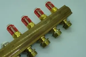 Sada mosazného rozdělovače pro podlahové vytápění DN25