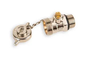 Kulový kohout napouštění vypouštění kotlů, poniklovaný