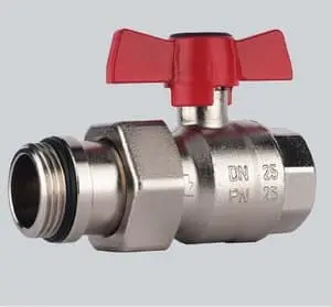 Kulový kohout HERZCULES  pro rozdělovačepřipojení šroubení/F ovládání motýl Silumin