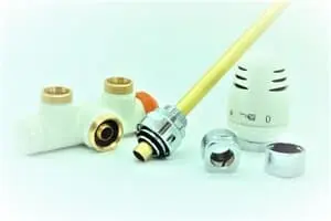 Set pro jednobodové připojení těles - bílý / chrom