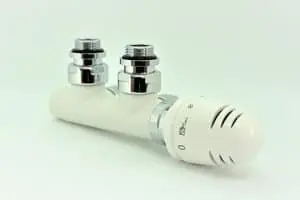 Set pro středové připojení těles - bílý / chrom