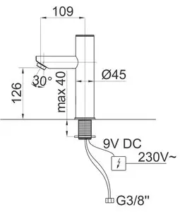 Fresh n10 - baterie umyvadlová, senzorová