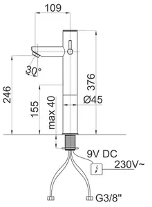 Fresh n16 - baterie umyvadlová, senzorová