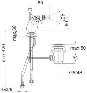 Stil z50 - baterie bidetová