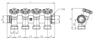Modulární sanitární rozdělovač