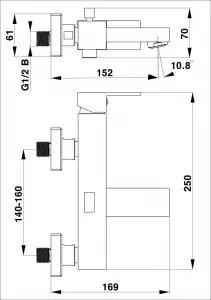 SQ q30B - baterie vanová černá
