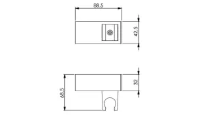SQ 12215 - držák ruční sprchy nástěnný, chrom