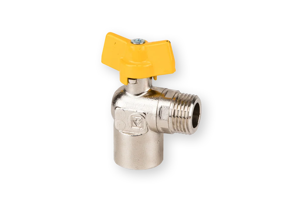 KK plyn, rohový M/F ovládání motýl Silumin