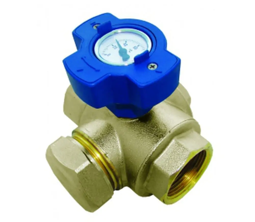 Kulový kohout HERZ multifunkční s modrým ovladačem