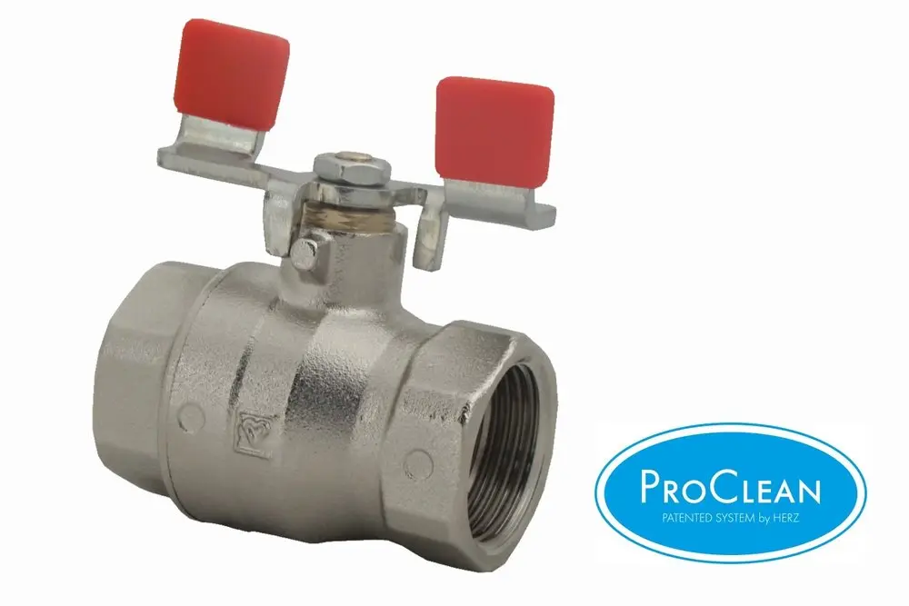 Kulový kohout HERZCULES připojení F/F ovládání motýl ocel