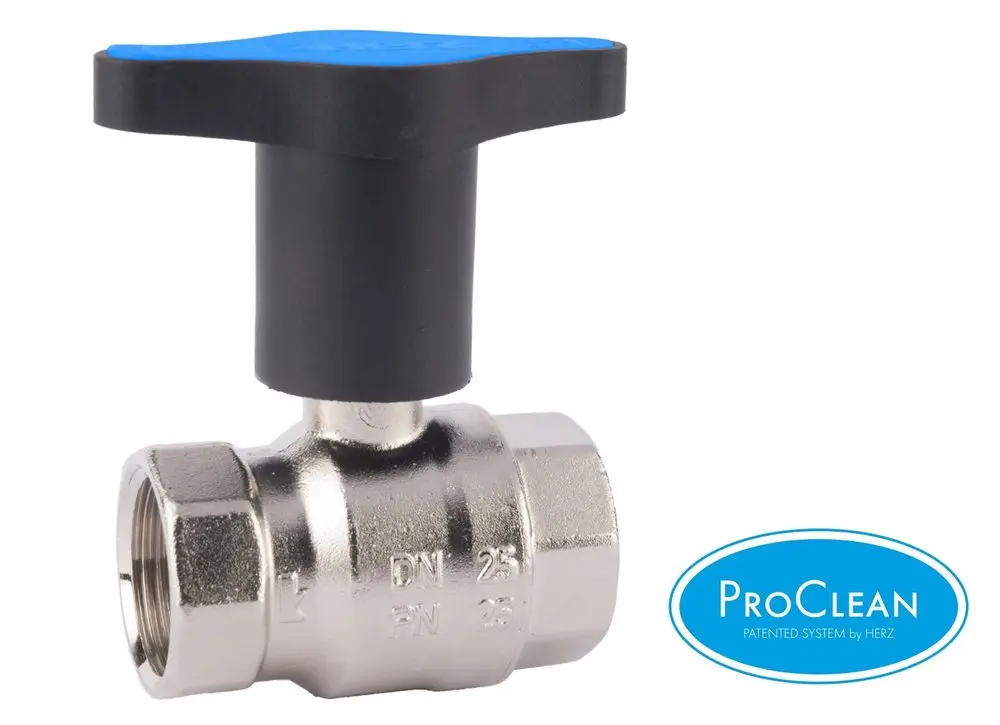 Kulový kohout HERZCULES připojení F/F ovládání motýl plast