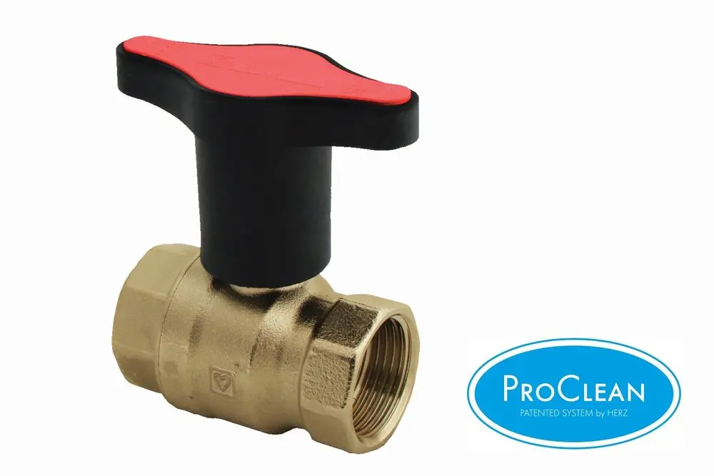 Kulový kohout HERZCULES připojení F/F ovládání motýl plast