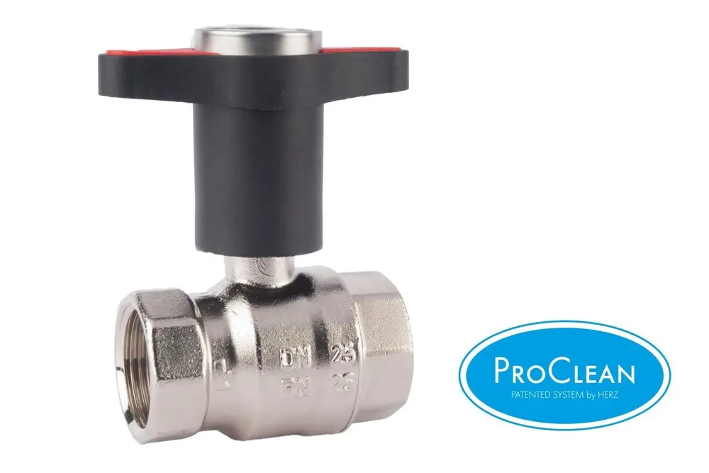 Kulový kohout HERZCULES připojení F/F ovládání motýl teploměr