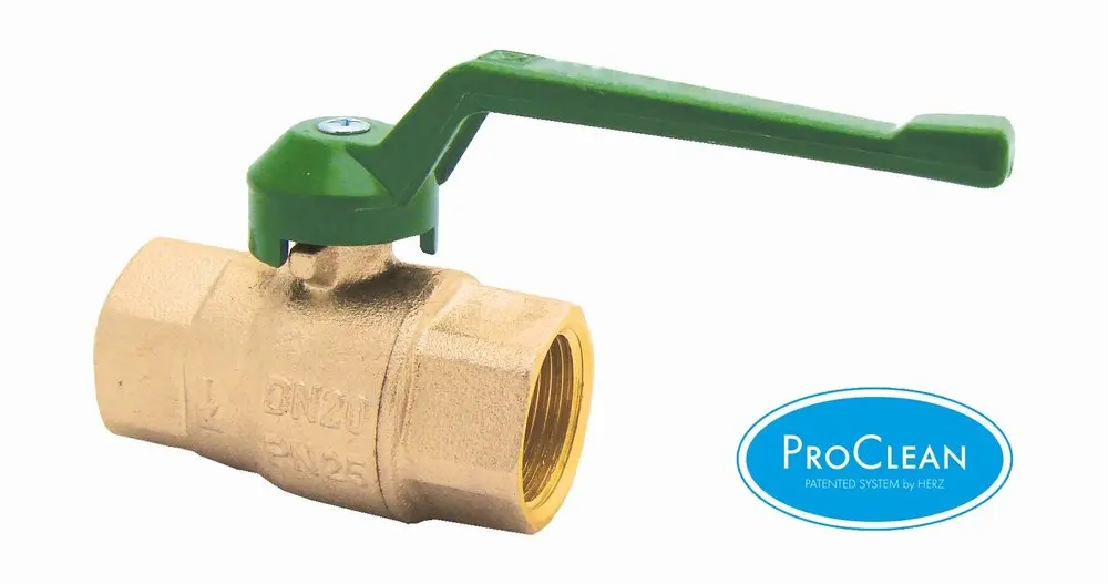 Kulový kohout HERZ EXPERT - DIN 17660      připojení F/F       ovládání páka Silumin