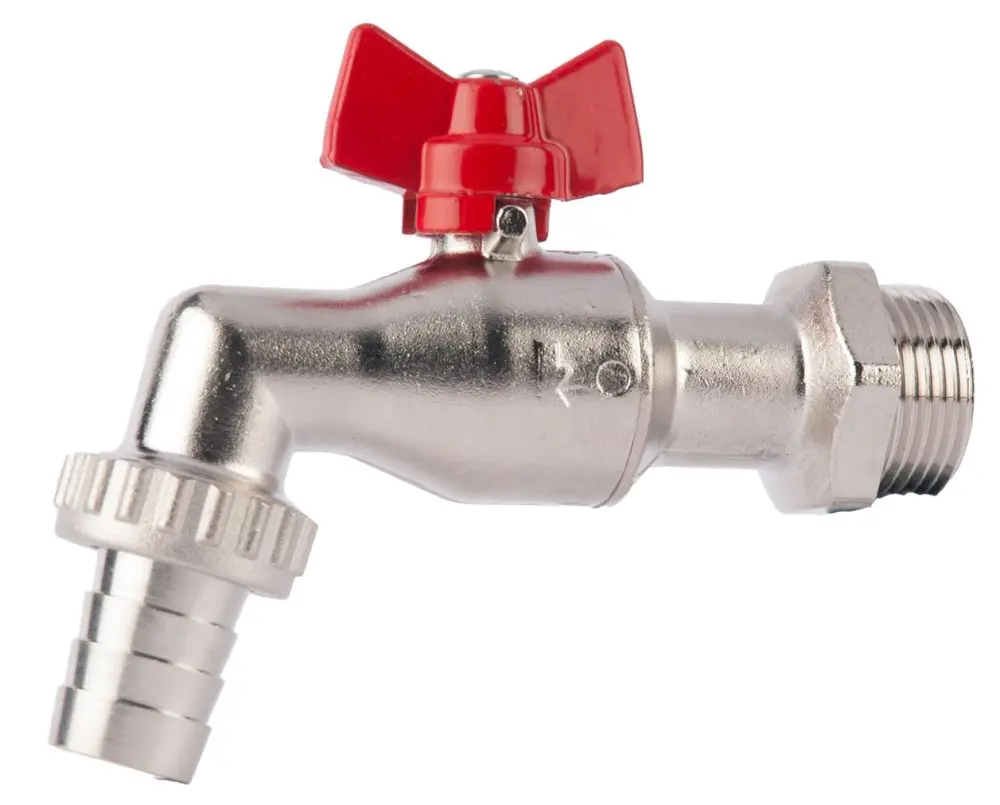 Kulový kohout HERZ vypouštěcí 'zahradní' ovládání motýl Silumin