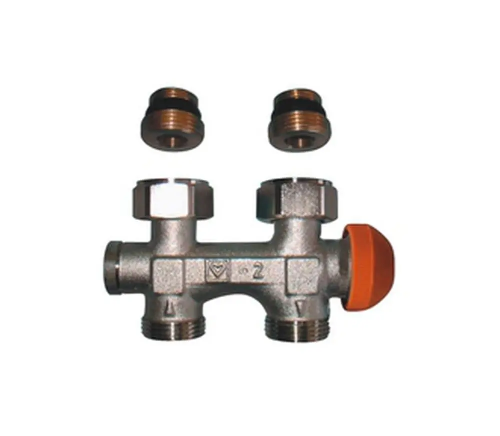 Připojovací šroubení TS-3000 s integrovaným termostatickým ventilem s přednastavením, přímé s adaptéry