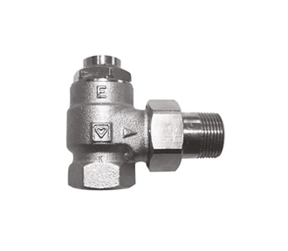 Uzavíratelné radiátorové šroubení rohové RL-1-E