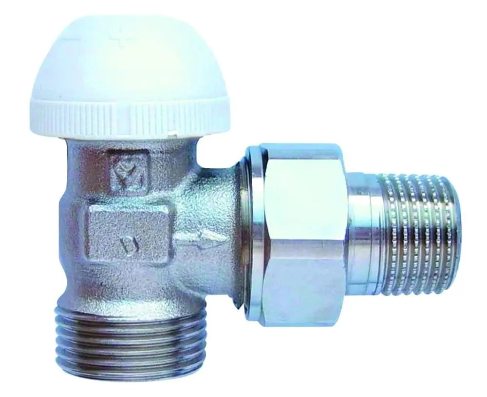 Termostatický ventil rohový E, s přednastavením, TS-98-VHF