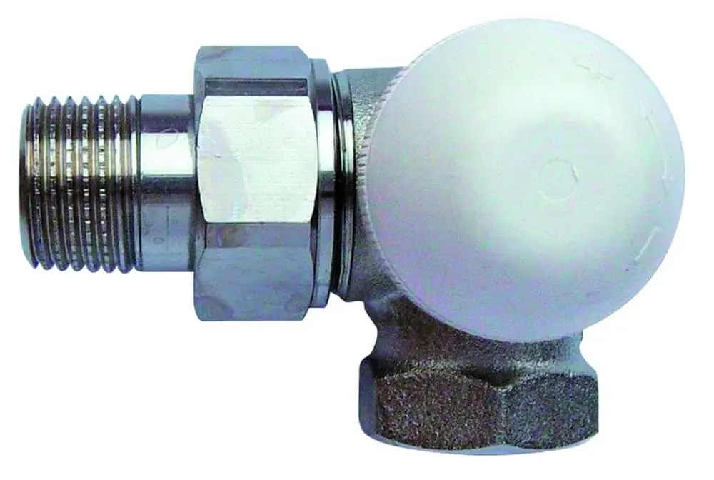 Termostatický ventil úhlový-pravý, s přednastavením