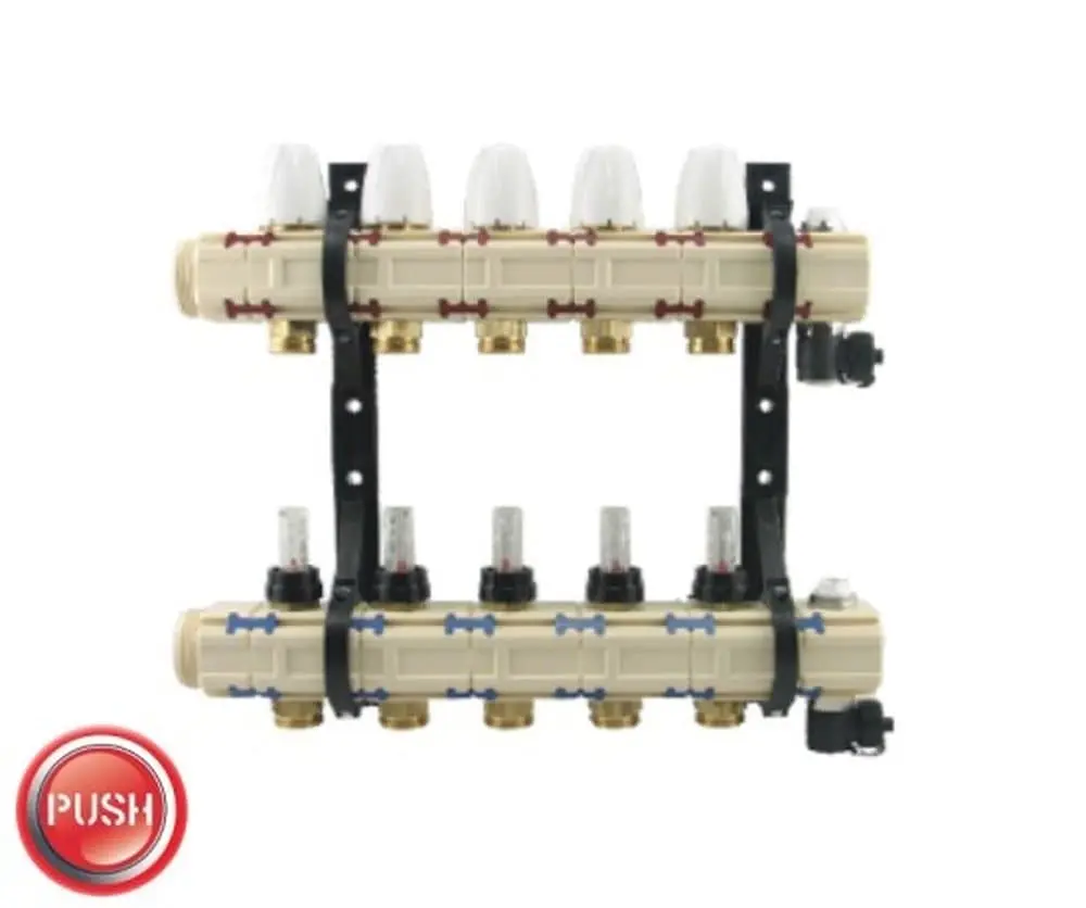Rozdělovač/sběrač -mosazný závit G3/4 Eurokonus                        