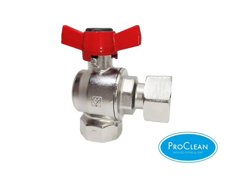 Kulový kohout HERZ rohový s převlečnou matkou