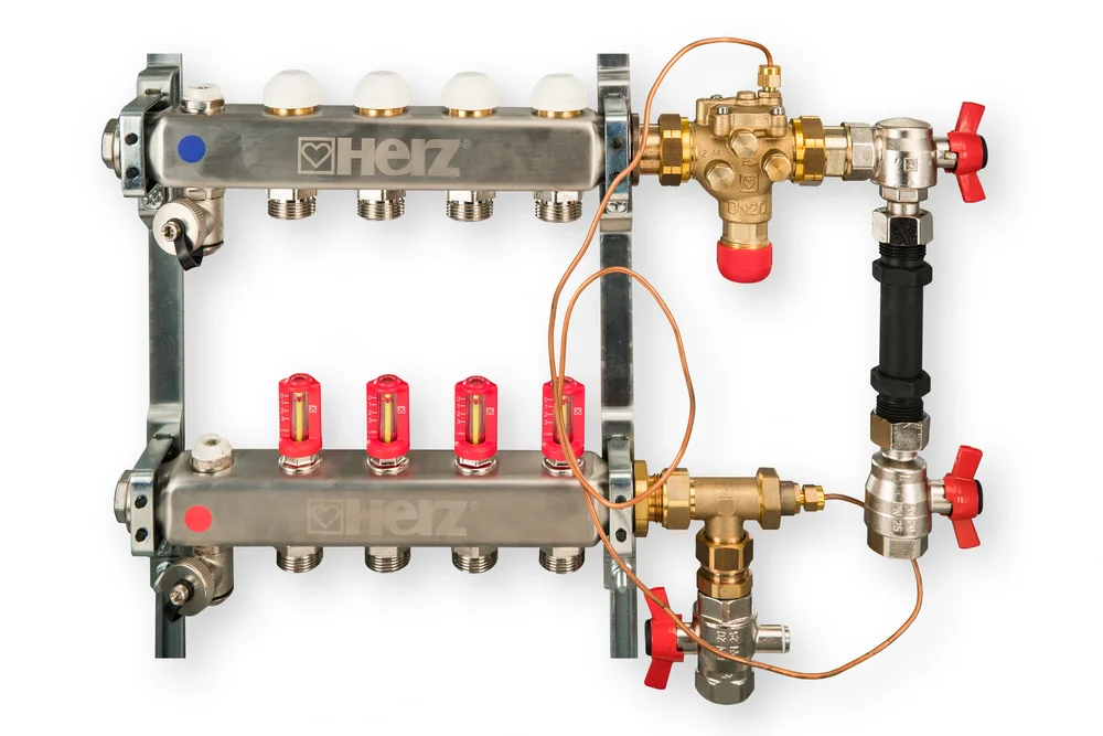 HerzFLAT VS-TS - bytový regulační a měřící rozdělovač