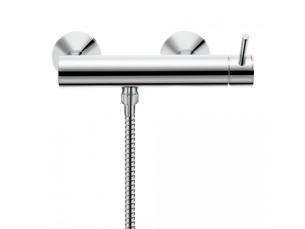FRESH Sprchová směšovací baterie, nástěnná, páková, v setu se sprchovou hlavicí, hadicí a držákem na stěnu