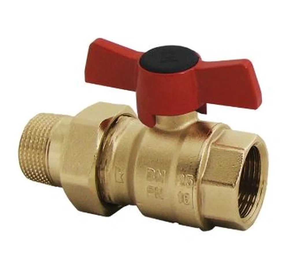 Kulový kohout - motýl,(Silumin), vnitřní-závitová vsuvka