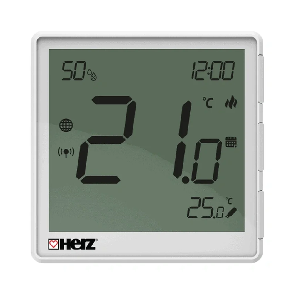 HERZ – THERMIQ DUALIS, chytrý regulátor prostorové teploty pro podlahové vytápění, bílý