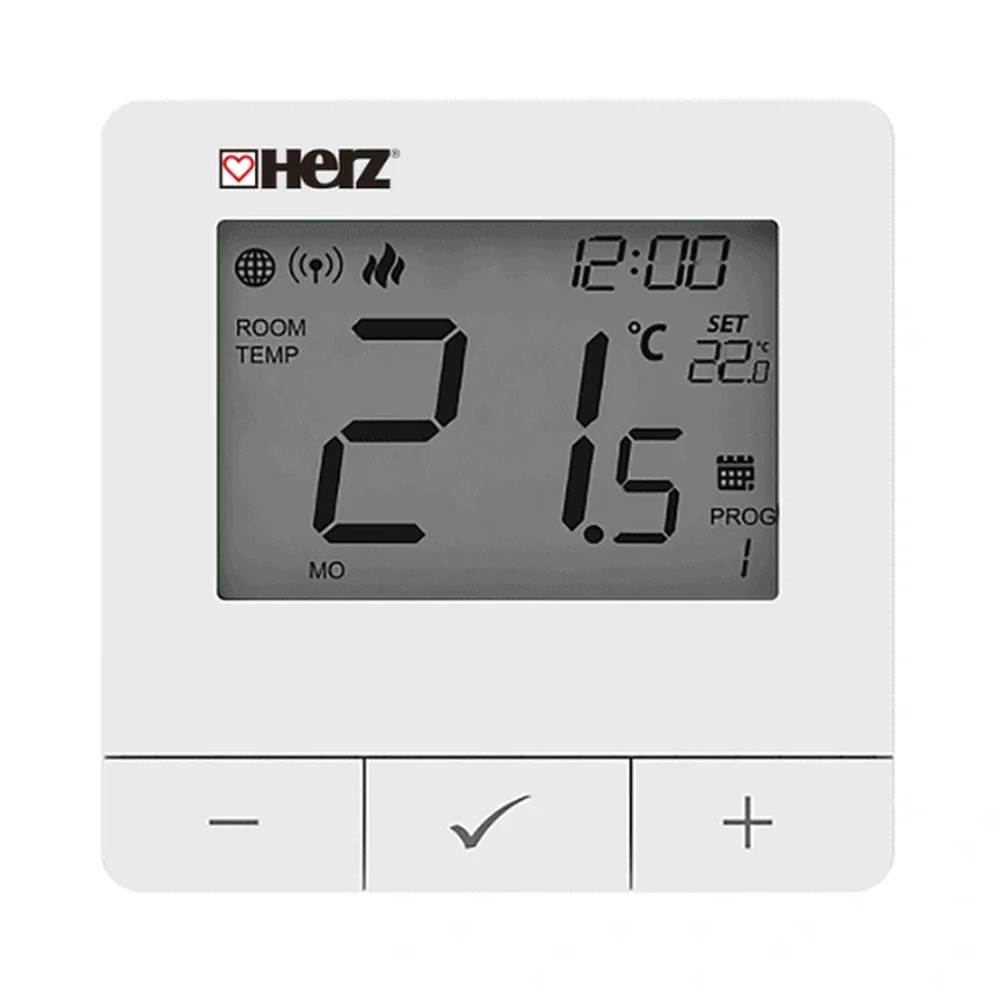 HERZ – THERMIQ RADEX, chytrý regulátor prostorové teploty pro radiátory, bílý