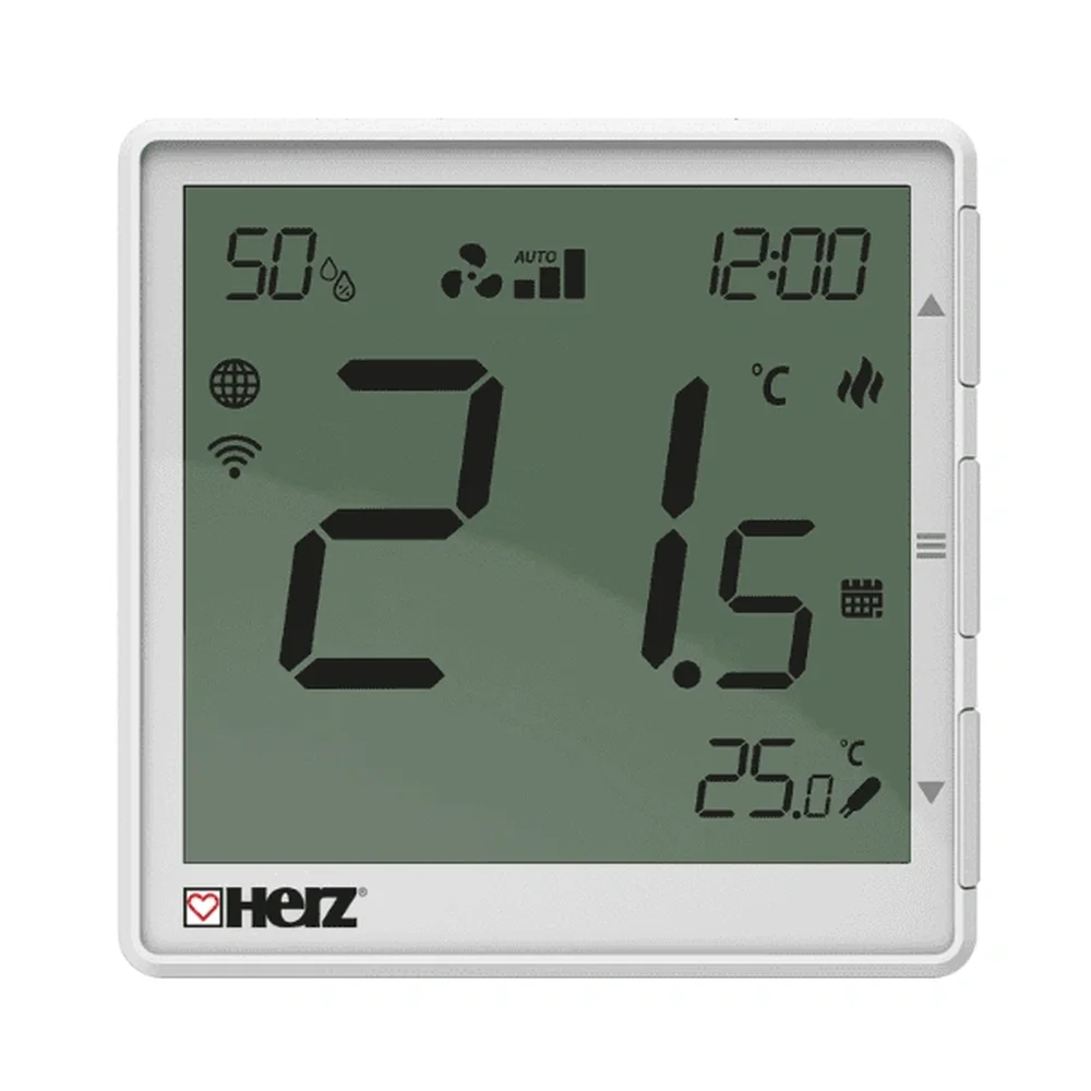 HERZ – THERMIQ FANNOVA, chytrý regulátor prostorové teploty pro Fan Coil, bílý