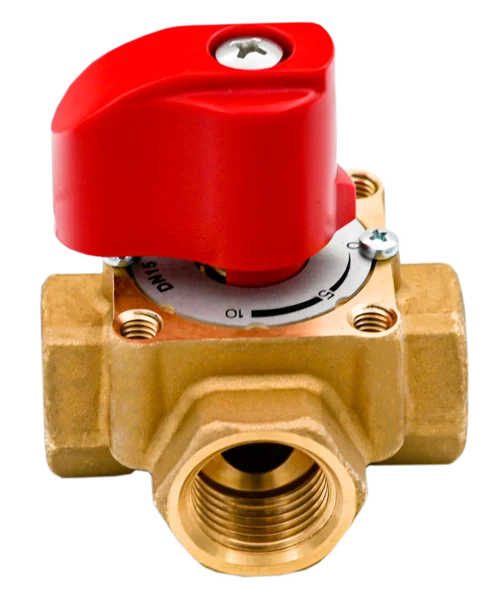 Trojcestný směšovací ventil HERZ s rukojetí