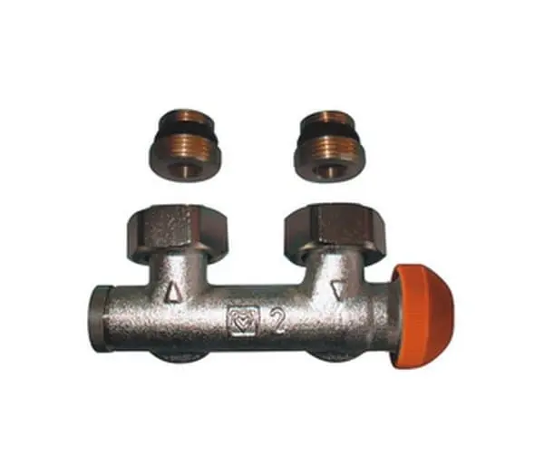 Připojovací šroubení TS-3000 s integrovaným termostatickým ventilem s přednastavením, rohové s adaptéry