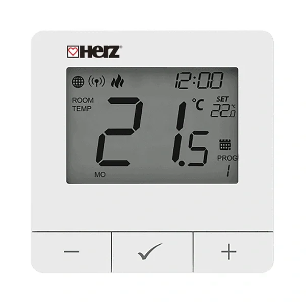 HERZ – THERMIQ RADEX, chytrý regulátor prostorové teploty pro radiátory, bílý